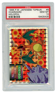 1995 Japanese Topsun Charizard Holo #6 Green Back PSA 10